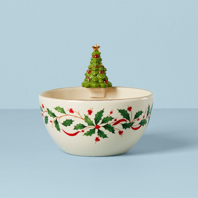 Lenox Holiday Tree Bowl, 1.10, Red & Green