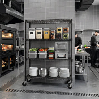 2640 LBS Industrial Metal 4 Tier Shelving Unit with Heavy Duty Construction
