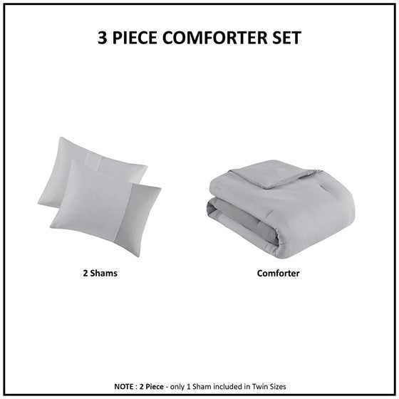 Beautyrest Miro 3 Piece Gauze Oversized Comforter Set King/Cal King 1 Comforter:106""W x 94""L 2 King Shams:20""W x 36""L(2)
