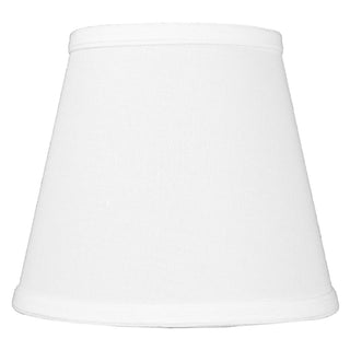 8"W x 7"H Empire Hardback White Linen Edison Clip-On Lampshade