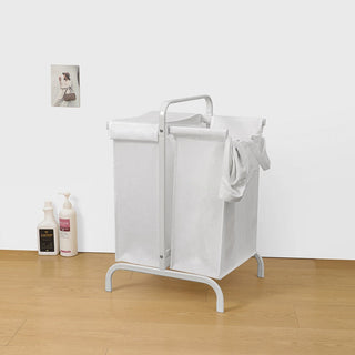 2-Tier Laundry Hamper with 110L Capacity - White or Black