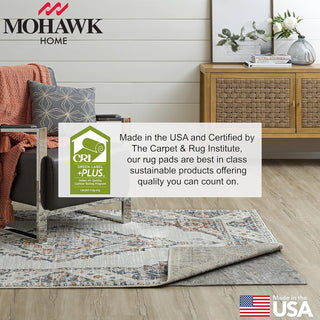 Mohawk Home 8' x 10' Non Slip Grip Rug Pad 1/4" Thick Dual Surface Felt Cushion + Rubber Gripper - Safe for All Floors