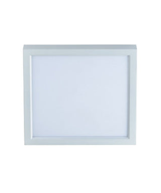 11"W 1-Light Square LED Flush Mount Light Fixture White Acrylic Finish