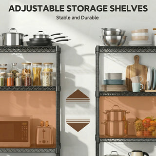 2640 LBS Industrial Metal 4 Tier Shelving Unit with Heavy Duty Construction