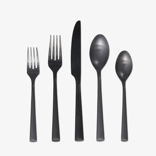 Cambridge Silversmiths Gilda Black Satin 20-Piece Flatware Set, Service for 4