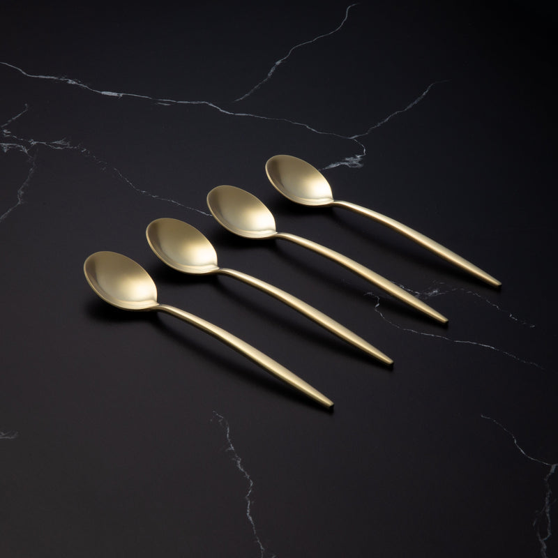 Cambridge Silversmiths Champagne Satin Gaze Demi Spoon, Set of 4, 0