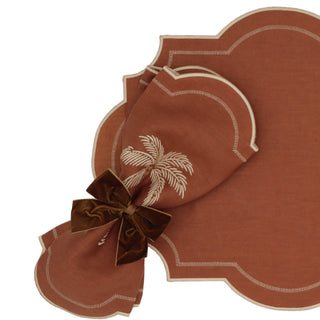 Cocoa Oasis Linen Napkins – Set of 4