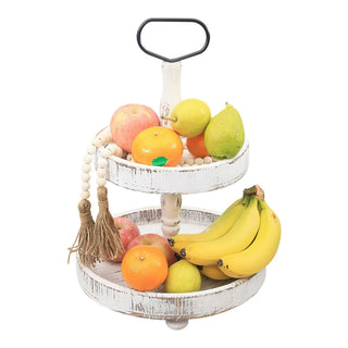 2 Tier Round Farmhouse Tray