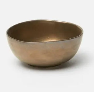 Blue Pheasant Jacqueline Antiqued Gold Cereal/Ice Cream Bowl, Pack of 4