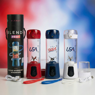 BLENDi USA Edition Pro+ Ice Crushing Portable Blender in White