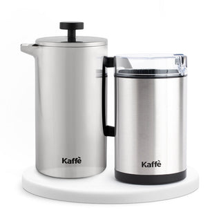 French Press Essentials Bundle, Stainless Steel by Kaffe Products