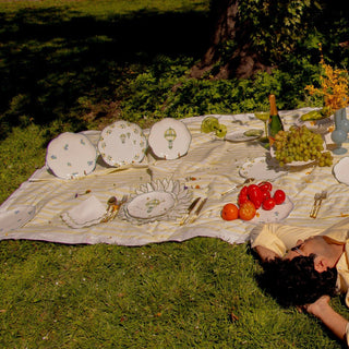 Buttercream Yellow Stripe Cotton-Linen Tablecloth