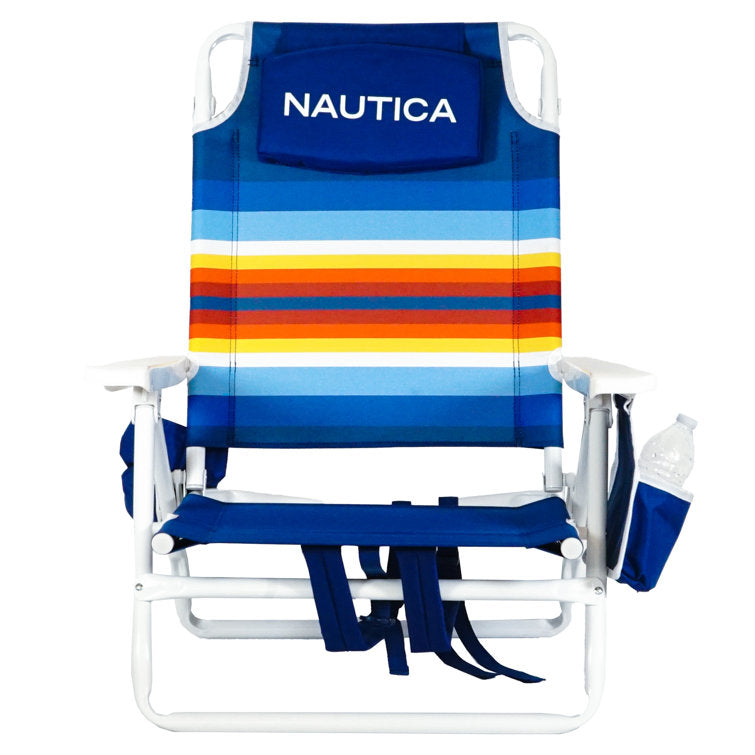 Nautica - 5 Position Beach Chair Rainbow Border
