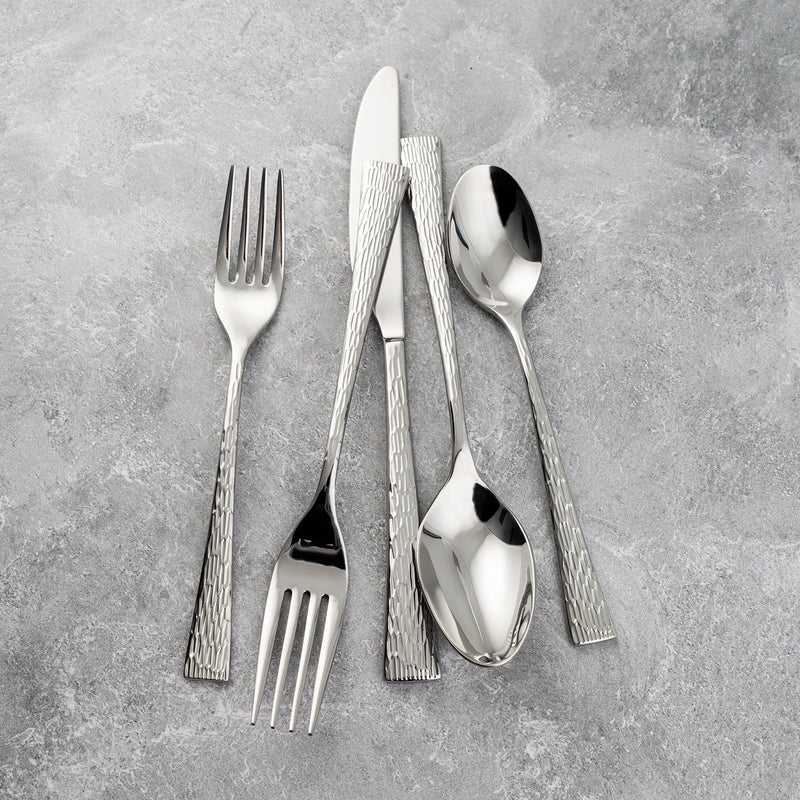 Cambridge Silversmiths Finnley Mirror 20-Piece Flatware Set, Service for 4,Silver