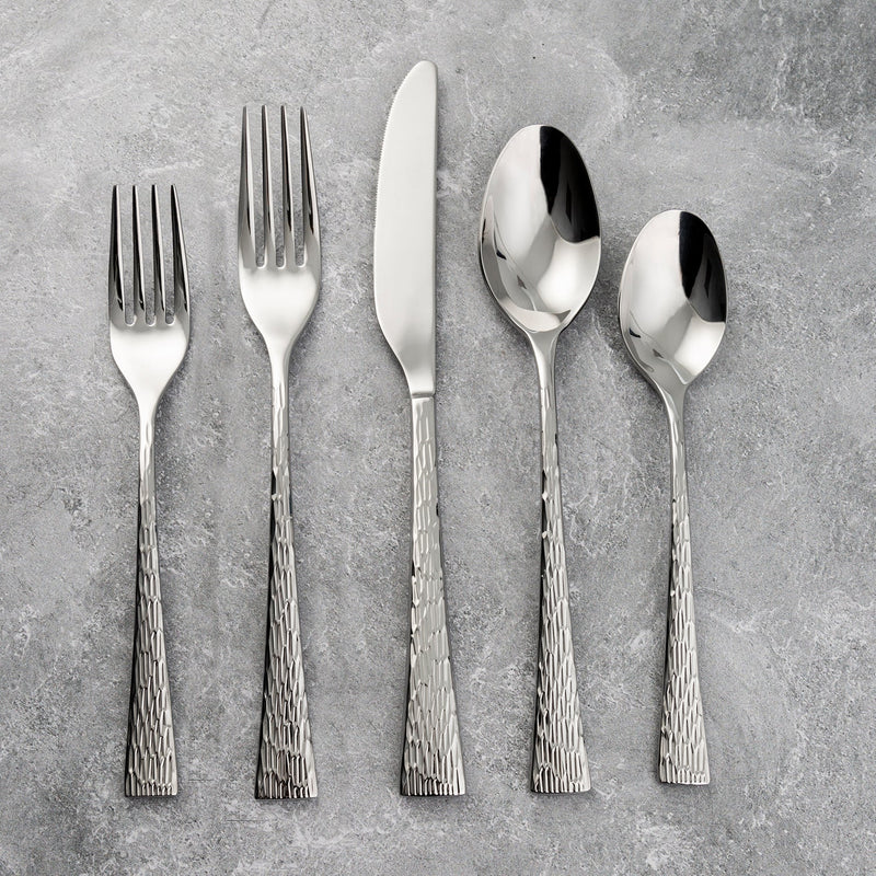 Cambridge Silversmiths Finnley Mirror 20-Piece Flatware Set, Service for 4,Silver