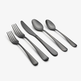 Cambridge Silversmiths Rhiannon Black Satin 45-piece Flatware Set