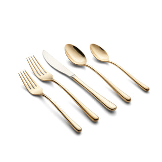 CAMBRIDGE Gold Mirror Samantha 20-Piece Flatware Set, Service for 4, (297520DS)