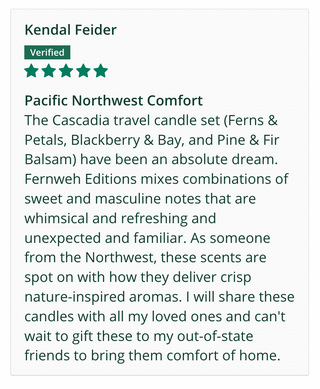 Fernweh Editions Cascadia Pacific Northwest Candle Gift Set