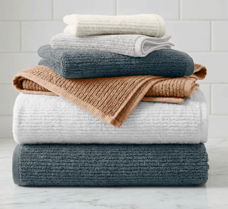 Turkish Cotton Ribbed 6-Piece Bath Towel Set - Georgiana Collection