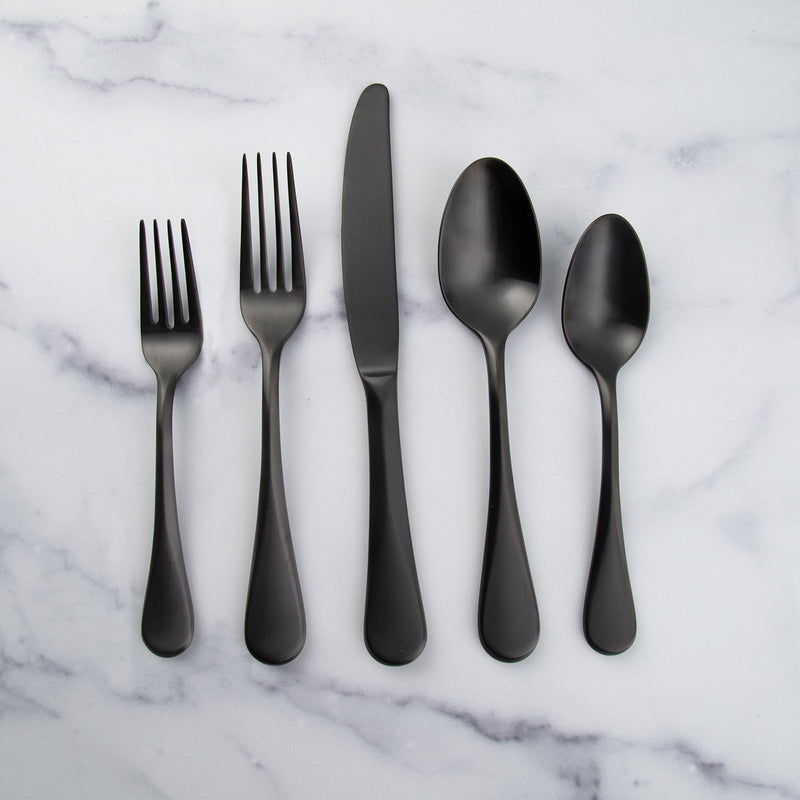 Cambridge Silversmiths Eloquence Black Satin 20-piece Flatware Set