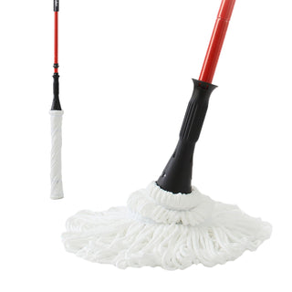 Ultra Fine Fiber Twist Mop with 57.1-Inch Handle - Red