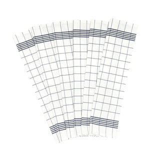 Organic Cotton Windowpane Kitchen Towels, Set of 6