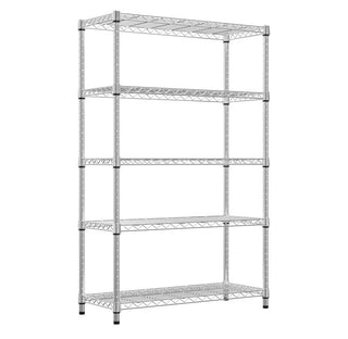 5-Tier Utility Steel Storage Shelving Unit with 1750 LBS Capacity - Carbon Steel