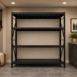 4-Tier Heavy Duty Storage Shelving Unit with 6000 LBS Capacity - Metal