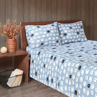 Woolrich Flannel Sheet Set Queen 1 Flat Sheet:90""W x 102""L 1 Fitted Sheet:60""W x 80""L + 14""D 2