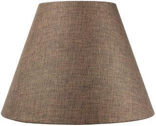 16"W x 12"H Hard Back Empire Lampshade - Chocolate Burlap