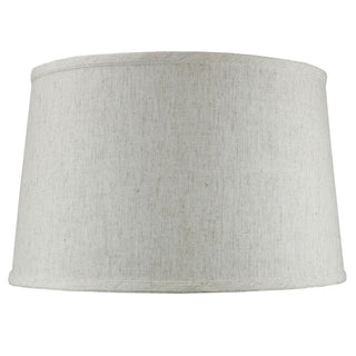 16"W x 10"H Shallow Drum Hard Back Lamp Shade Textured Oatmeal