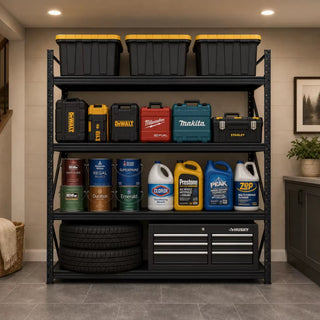 4-Tier Heavy Duty Storage Shelving Unit with 6000 LBS Capacity - Metal