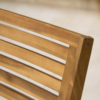 Teak Outdoor Dining Set with Coffee Table and 2 Chairs - Acacia Wood