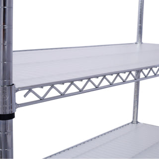 7 Tier Metal Storage Shelf with Adjustable Wire Shelving - Black, White or Pearl Silver