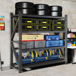 Heavy Duty Garage Shelving with Adjustable Metal Shelves - 6000LBS
