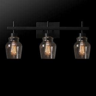 Bunbury 5-Piece "All-in-One" Bathroom Set, Matte Black, 3-Light Vanity Light Combo