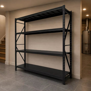 4-Tier Heavy Duty Storage Shelving Unit with 6000 LBS Capacity - Metal