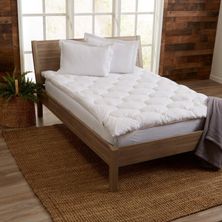 Great Bay Home Kyla 2 inch hypoallergenic mattress topper with microfiber shell