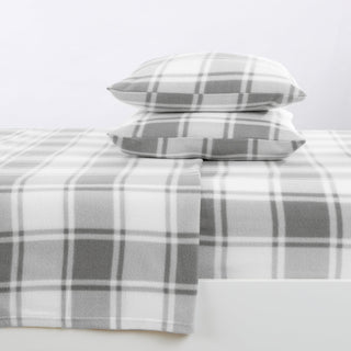 Fleece Dara Collection Sheet Twin Plaid Navy - Twin