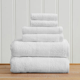 FRESHFOLDS 100% Cotton Woven Texture Bath Towel Set - Marbella Collection