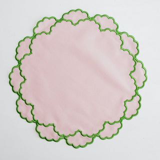 CRESSIDA LIGHT PINK ROUND FABRIC PLACEMAT (Set Of 4)