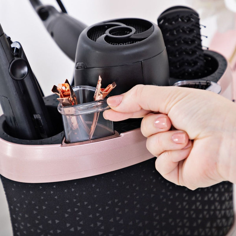 Minky Premium Styling Dock Hair Station Storage for Hair Dryers, Straighteners and Tongs Rose Gold