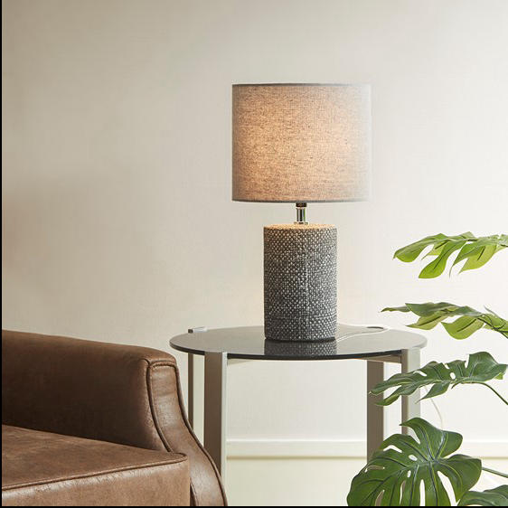 Home Outfitters Grey Table Lamp , Great for Bedroom, Living Room, Modern/Contemporary