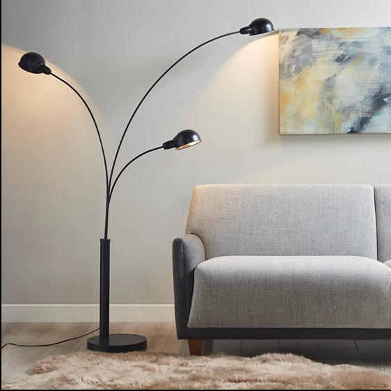 Home Outfitters Black Floor Lamp , Great for Bedroom, Living Room, Traditional