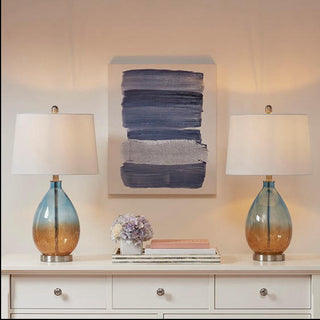 Home Outfitters Blue Table Lamp Set of 2Casual
