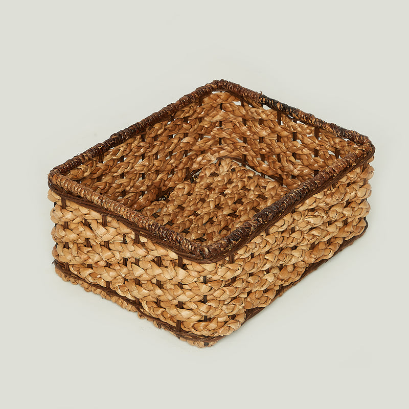 Home Outfitters S/3 Storage Bins, Natural Brown