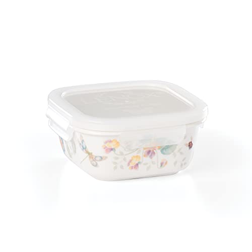 Lenox Butterfly Meadow Square Food Storage Container, 0.90 LB, Multi