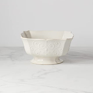 Lenox French Perle Footed Centerpiece Bowl, White