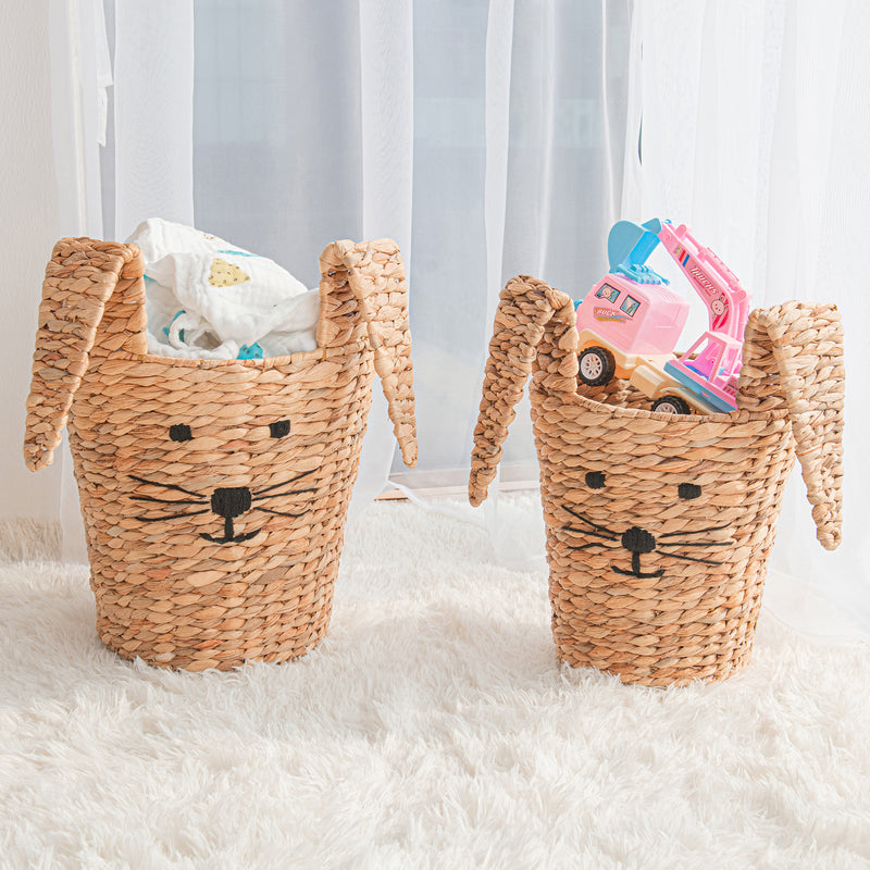 Home Outfitters S/2 Rd Tapered Bunny Baskets, Natural