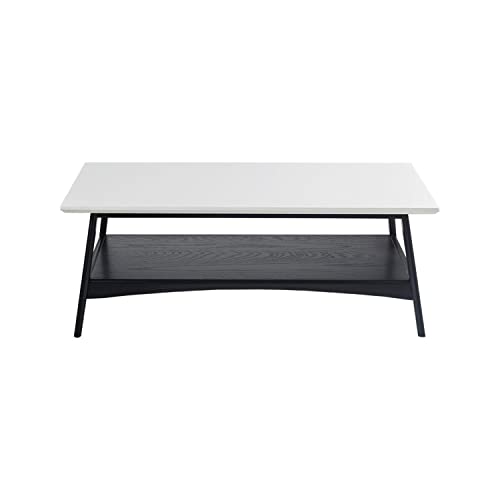 Madison Park Parker Coffee Table with Off-White and Black Finish MP120-1129